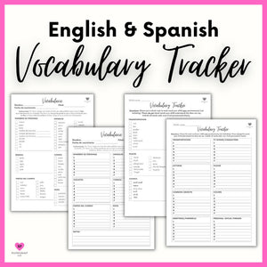 Vocabulary Tracker (English & Spanish)