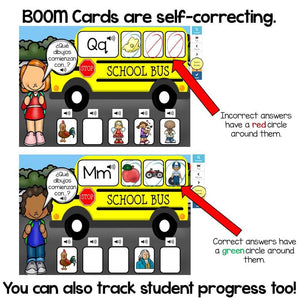 BOOM Cards Beginning Sound Sort in Spanish- Clasificando sonidos iniciales