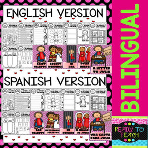 The Legend of Saint Valentine - Reading, Worksheets and Posters - Bilingual