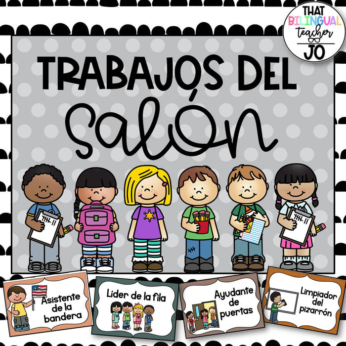 Trabajos del salon | Classroom Jobs | Spanish