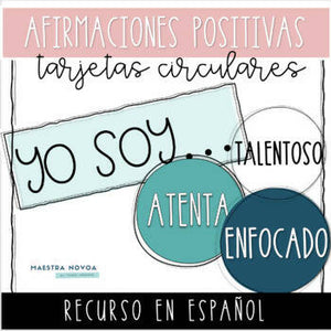 tarjetas de afirmaciones positivas