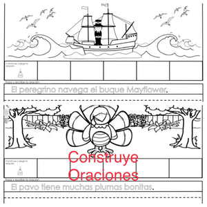 Día de Acción de Gracias - Matemáticas y Escritura creativa con Mini-libro K-3