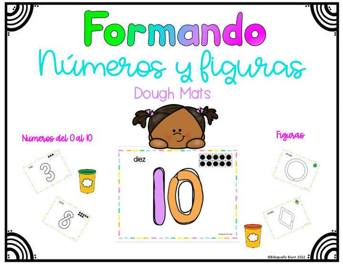 Formando números y figuras con plastilina