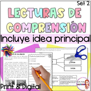 Reading comprehension readings in Spanish/Comprension de lecturas