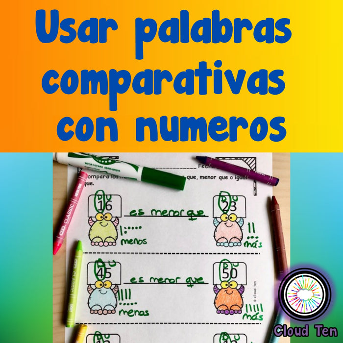 Usar palabras comparativas con numeros