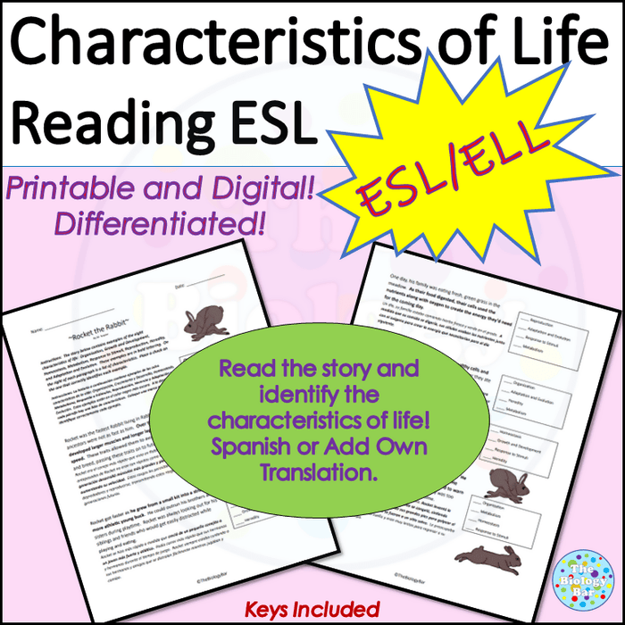 Characteristics of Life Reading Article Differentiation Biology