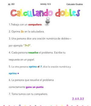 Calculating Doubles in Spanish : Calculando dobles