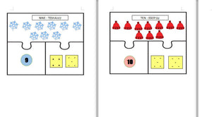 WINTER NUMBER PUZZLES ENGLISH - HEBREW