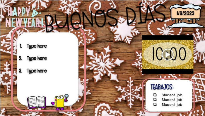 January Spanish Morning Message Slides