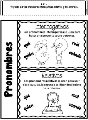 Cuaderno interactivo de lenguaje de 4to grado - Alineado a CCSS en Español