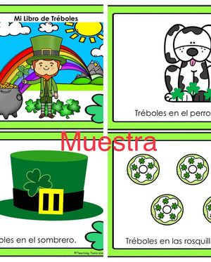 Mi Libro de Tréboles" Rima para el día de San Patricio - Kinder, 1º (Español)