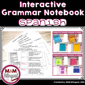 Interactive Grammar Notebook {Spanish}