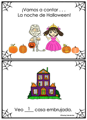 Mini-libro de Halloween - Contando de 1 - 20 (Programa Dual Español) Spanish