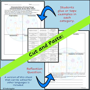 Characteristics of Life Card Sort Biology