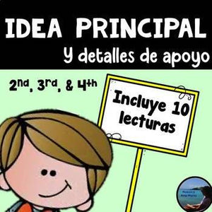 Idea principal y detalles de apoyo / Main Idea in Spanish