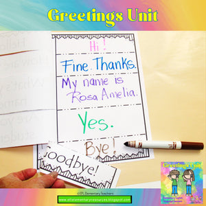 Greetings Unit for Elementary English Language Learners