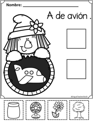 Dual Language Autumn ABC Cut and Paste