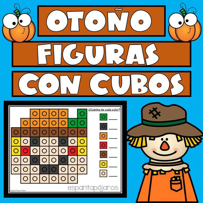 Spanish Autumn Counting Cube Building Mats