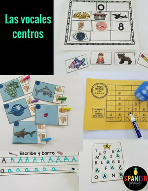 Las vocales centros (Spanish Vowels Centers)