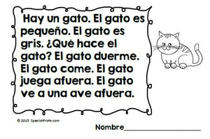 Spanish Reading Fluency Practice Strips (Tiras de fluidez para lectura)