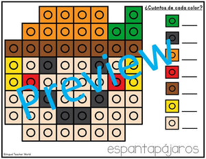 Spanish Autumn Counting Cube Building Mats