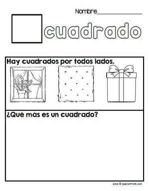 2D Shapes in Spanish (Figuras geométricas - formas)