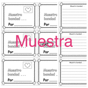 Muestro Bondad (Actos de bondad) K-3 (Acts of Kindness in Spanish)