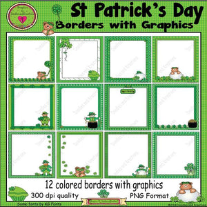 St Patrick's Day Borders with Graphics