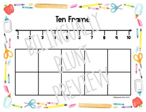 Monthly Themed Ten Frames