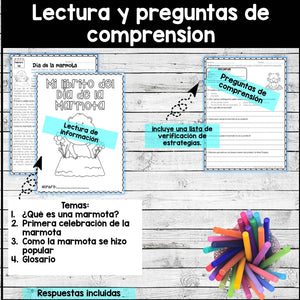 Groundhog Day in Spanish - Día de la marmota - Math - Google Classroom