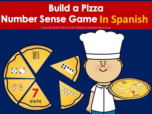 Build a Pizza Number Sense Game In Spanish