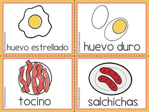 EL Desayuno Flashcards - Breakfast Spanish Flashcards