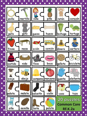 Free Rhyming Puzzles In Spanish