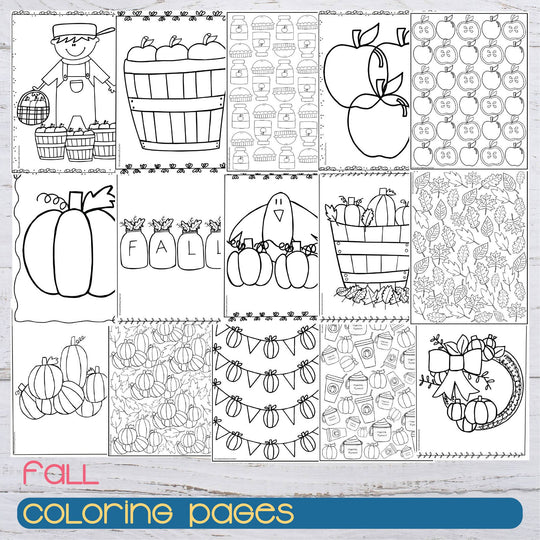Páginas Para Colorear Otoño Fall Coloring Pages Bilingual Marketplace