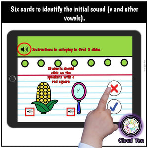 Letra e Boom Cards™ | Digital Task Cards
