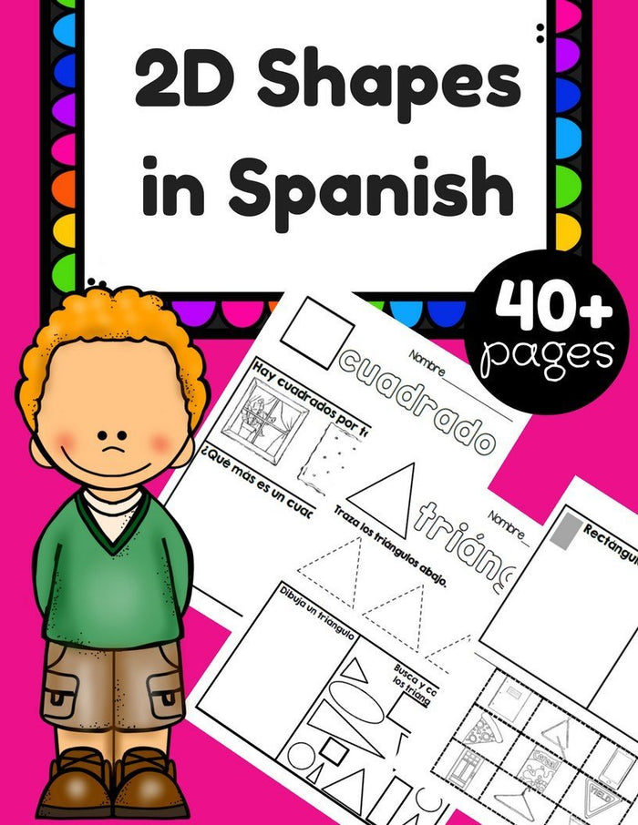 2D Shapes in Spanish (Figuras geométricas - formas)