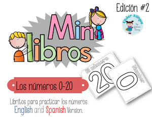 Mini libros Los Numeros (English and Spanish)