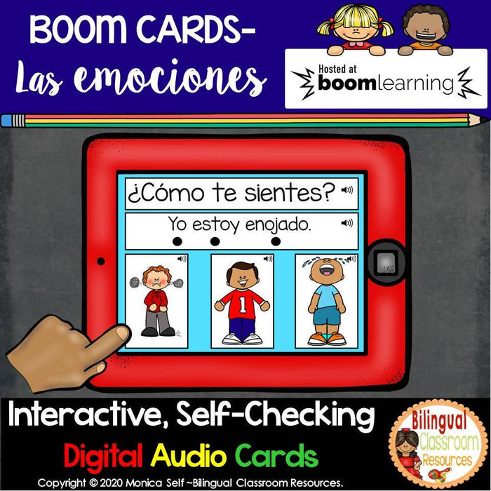 BOOM Cards Identifying emotions-Las emociones (Distance Learning)