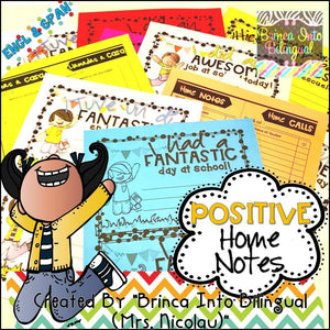 Positive Home Notes in English & Spanish