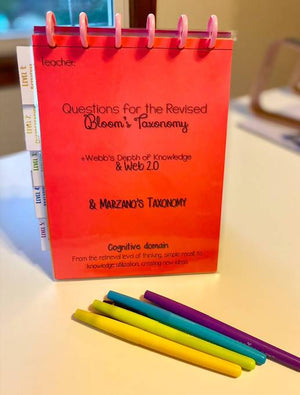 Bloom's & Marzano's Taxonomy + Webb's Depth of Knowledge Flipbook