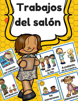 Classroom Jobs in Spanish (Trabajos / Ayudantes del salon)