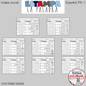 Estampa la palabra/ Sílaba inicial