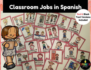 Classroom Jobs in Spanish (Trabajos / Ayudantes del salon)