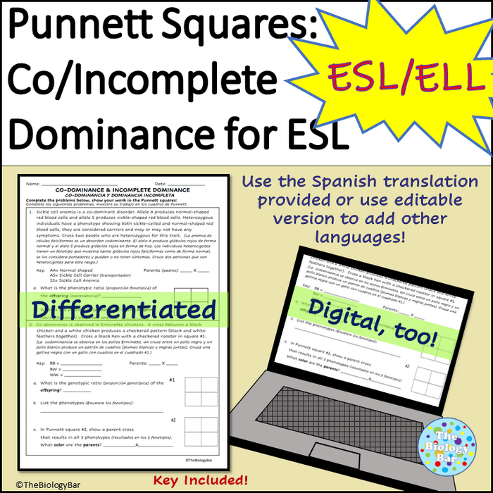 Codominance Word Problem Genetics Incomplete Dominance Codominance Punnett Square Problems ...