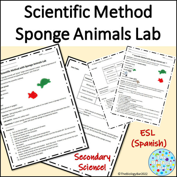 Scientific Method Lab with Sponge Animals