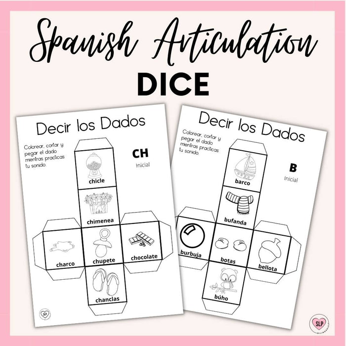Spanish Articulation Dice for Speech Therapy