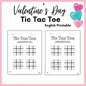 Speech Therapy Articulation Valentine's Day Tic-Tac-Toe Printable