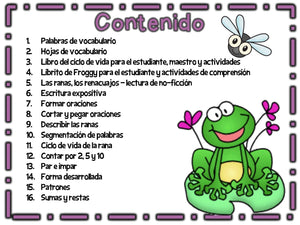 Frog Life Cycle Ciclo de vida de la rana