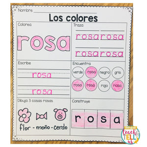 Los colores - Colors in Spanish