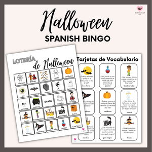 Halloween Spanish BINGO for Speech Therapy